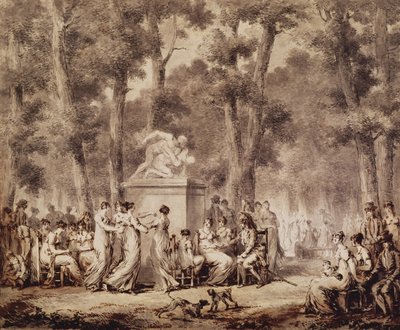 Der Jardin des Tuileries im Jahr 1808 von Jean Pierre Norblin de La Gourdaine